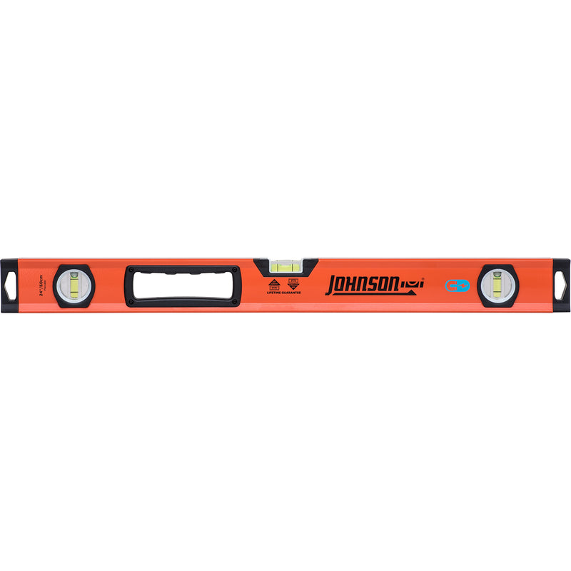 Johnson 24 in. Aluminum Magnetic Box Level 3 vial, Pack of 2