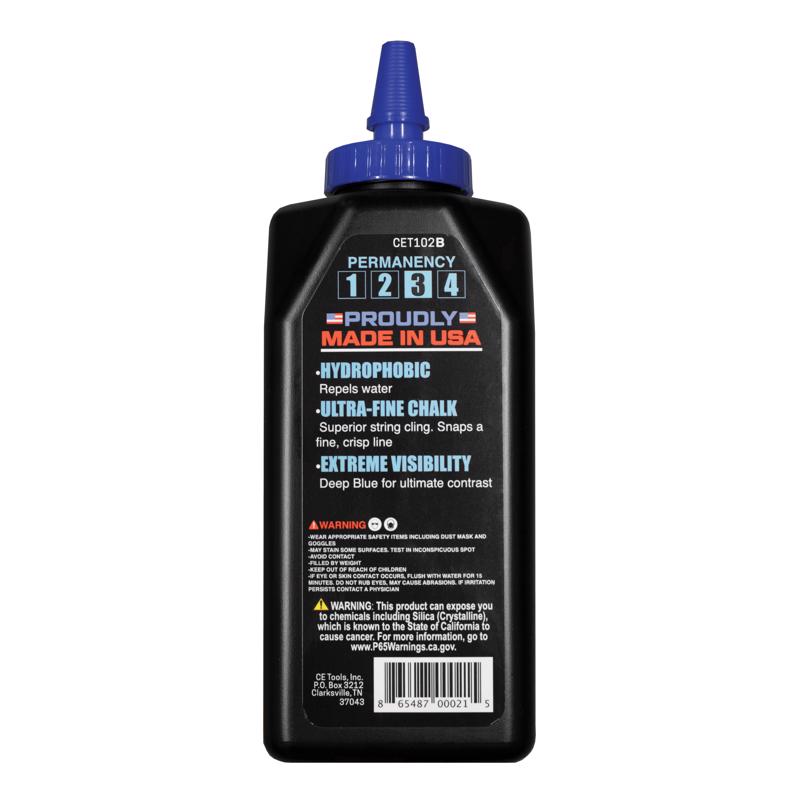 CE Tools 10 oz Semi-Permanent Extreme Visibility Marking Chalk Blue It Up 1 pk
