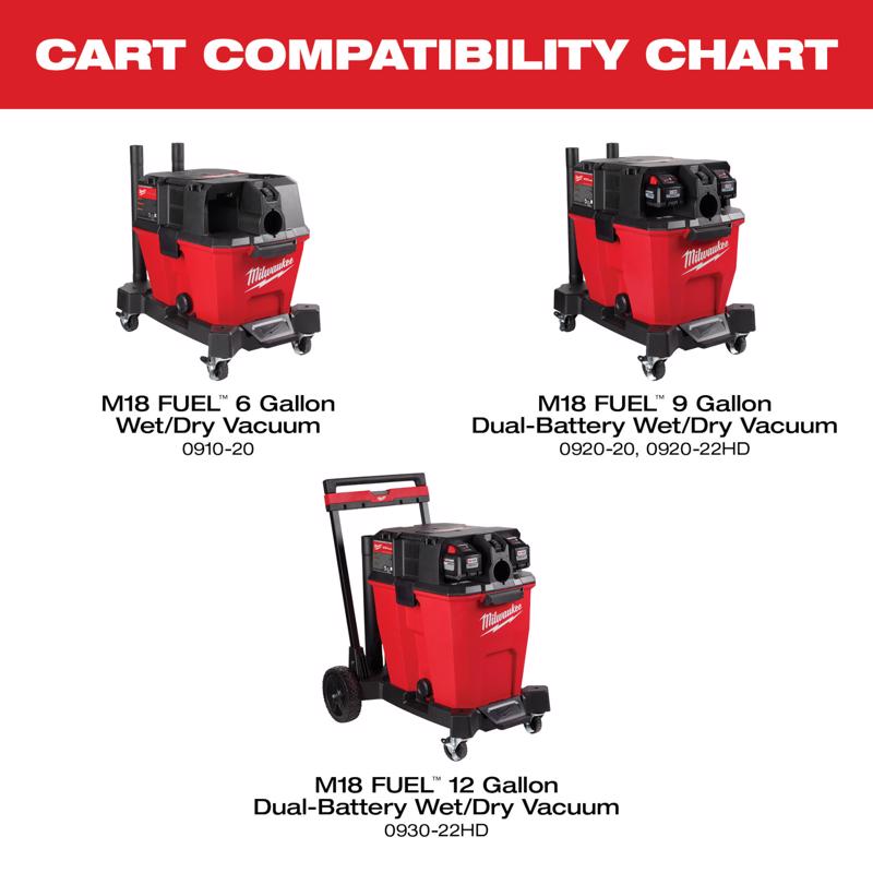 Milwaukee AIR-TIP Shop Wet/Dry Vacuum Cart 1 pc