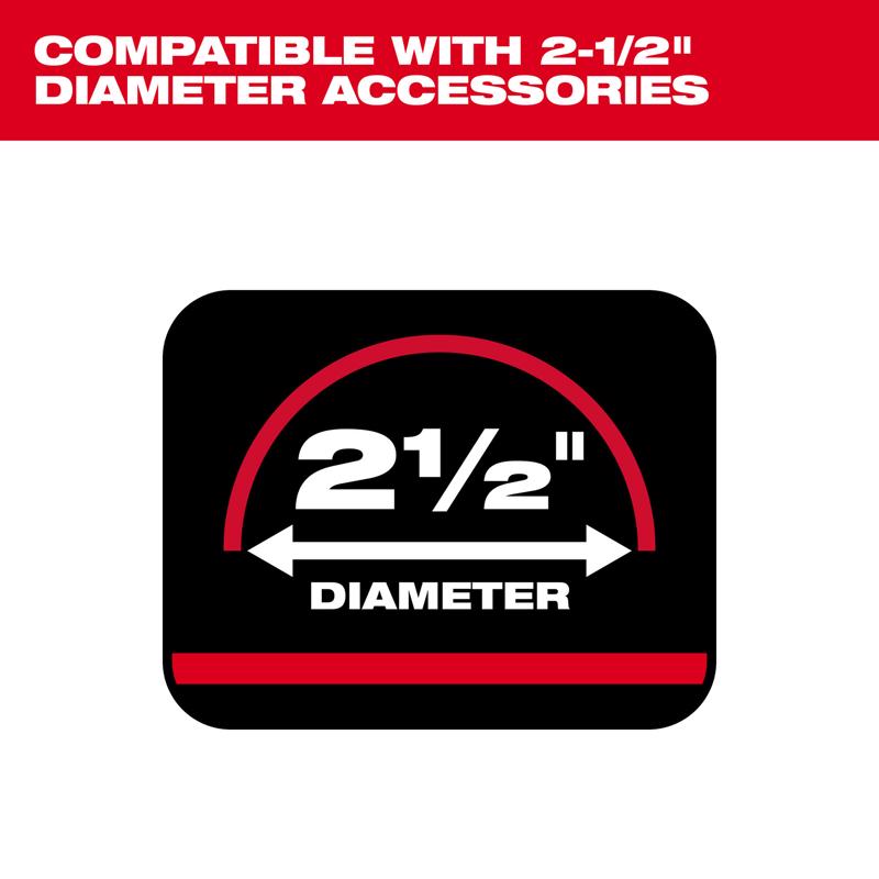 Milwaukee 16 ft. L X 2-1/2 in. D Wet/Dry Shop Vac Flexible Vacuum Hose 1 pc
