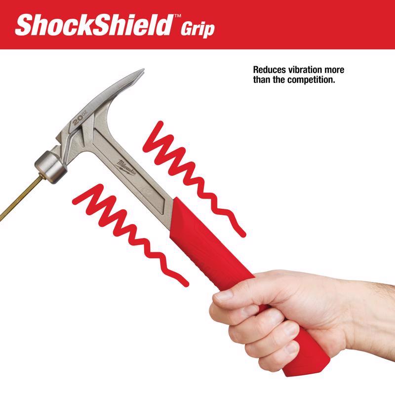 Milwaukee 20 oz Smooth Face Claw Hammer 14 in. Steel Handle