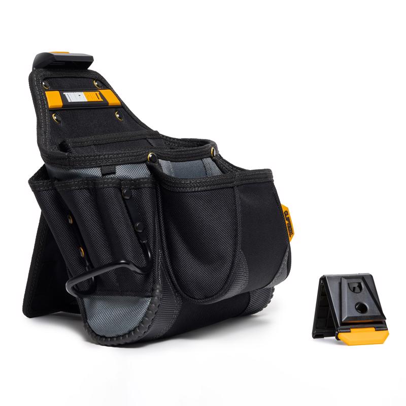 ToughBuilt 12.9 in. W X 13.25 in. H Polyester Contractor Tool Pouch 23 pocket Black 1 pc