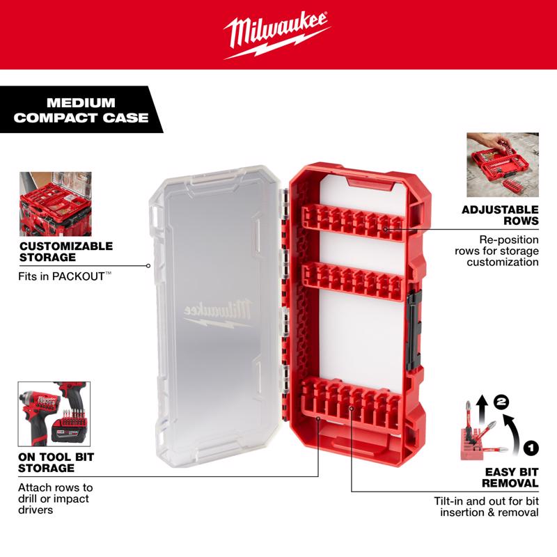 Milwaukee Shockwave Steel Impact Rated Drill Bit Set Hex Shank 15 pc