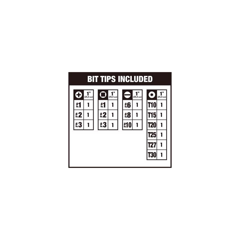 DeWalt Max Fit Assorted Screwdriver Bit Set Steel 16 pk