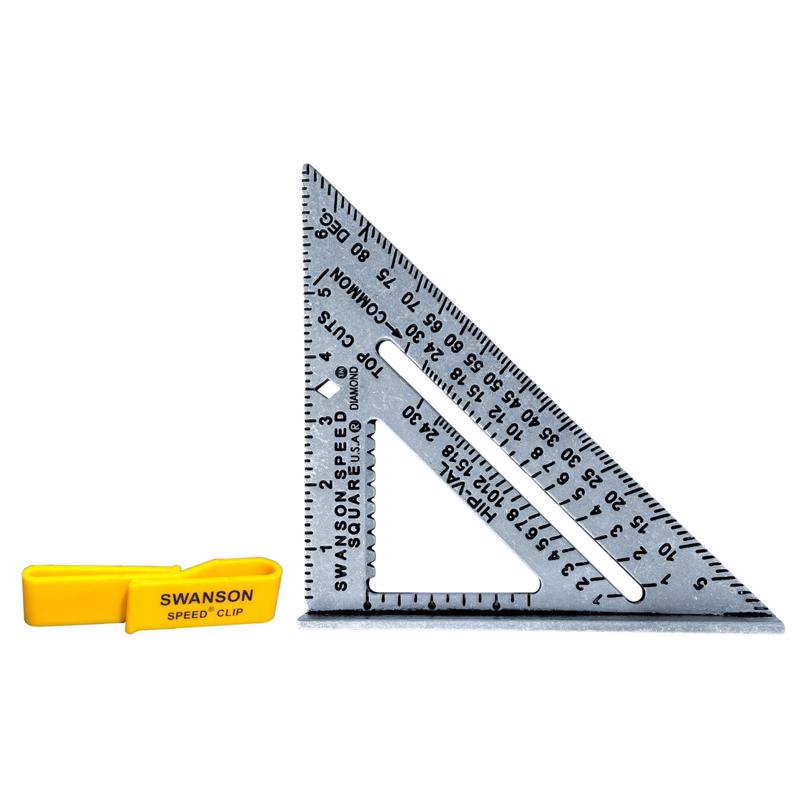 Swanson Original 7.25 in. L X .875 in. H Aluminum Speed Square