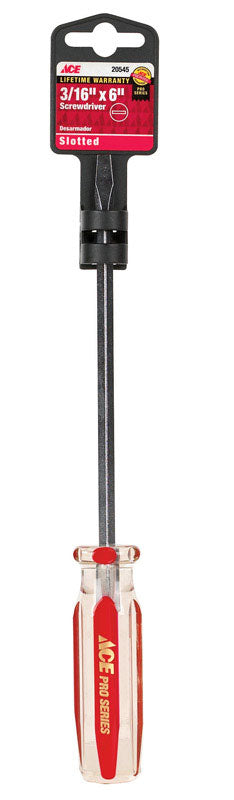 Ace 3/16 in. X 6 in. L Slotted Screwdriver 1 pc, Pack of 3