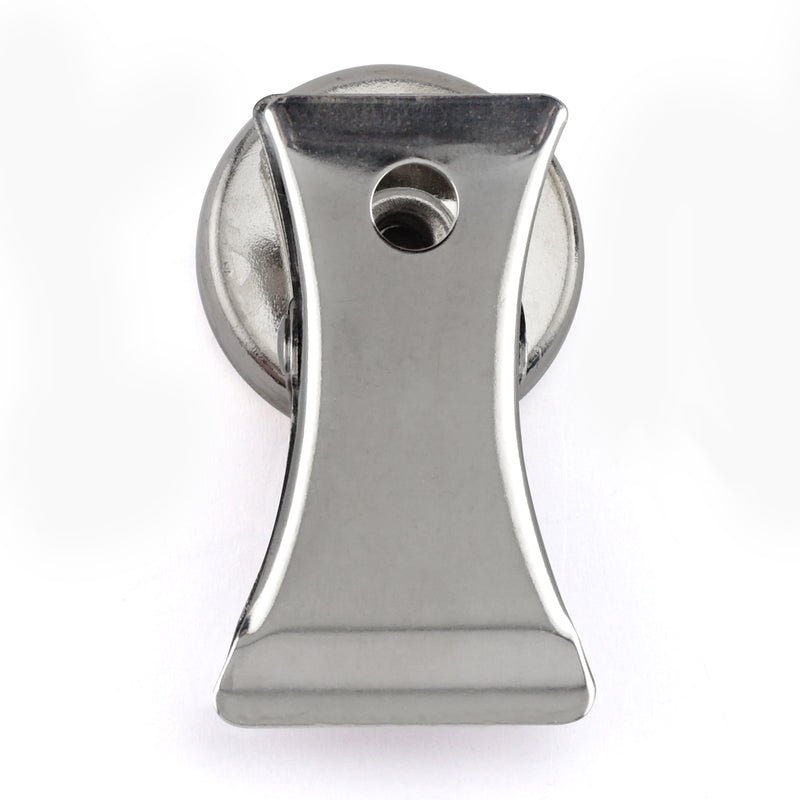 Magnet Source 1.8 in. L X 1 in. W Silver Clip Magnetic Clips 3 lb. pull 2 pc