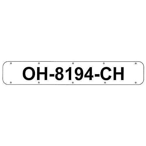 32-1/2" Boat Registration Plates, White