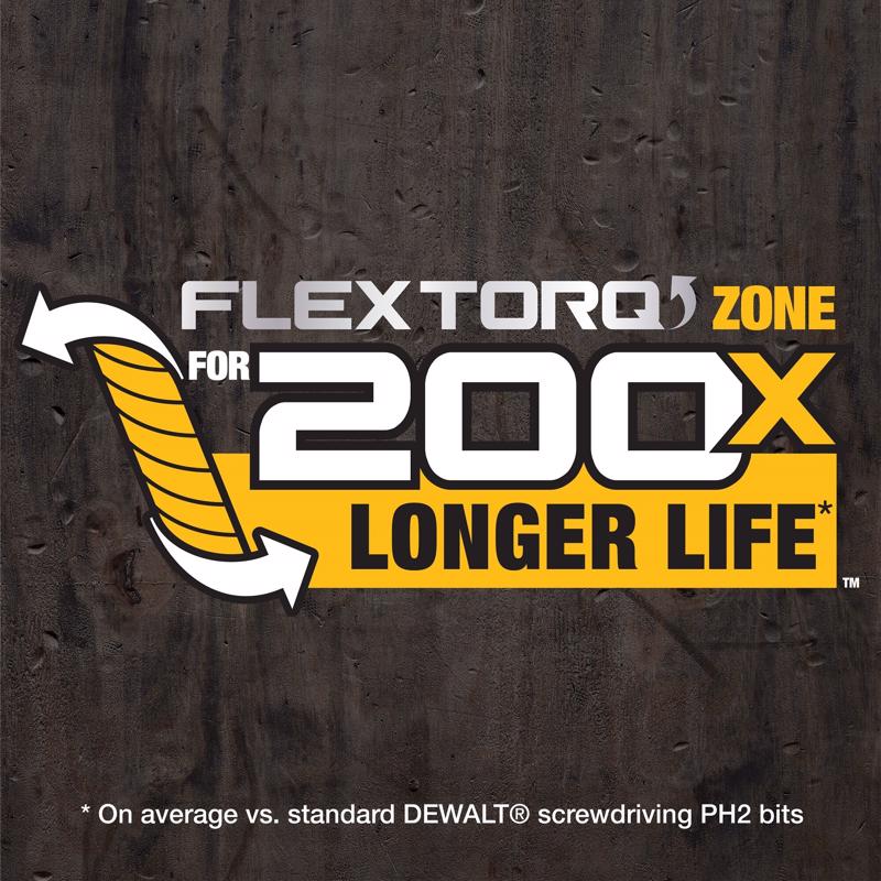 DeWalt FlexTorq Phillips #2 X 2-1/4 in. L Screwdriver Bit Steel 5 pc