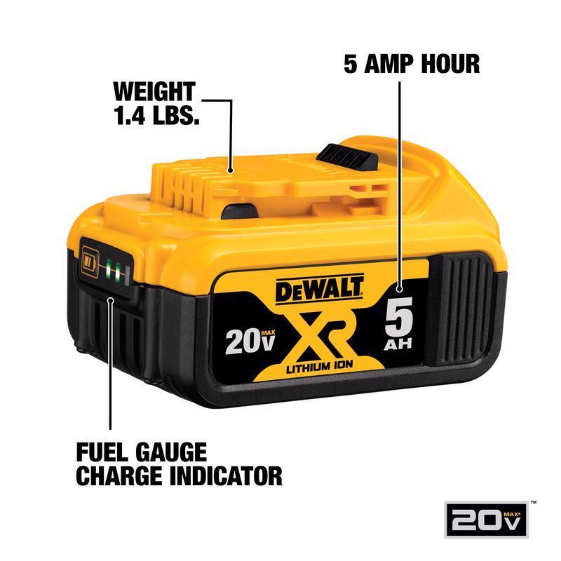 DeWalt 20V MAX DCB205 5 Ah Lithium-Ion Battery 1 pc