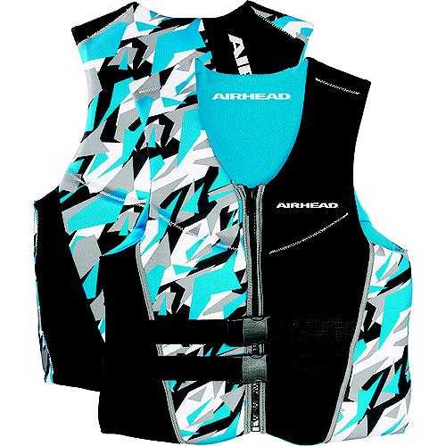 Airhead 1500210BBL Adult Cool Neolite Kwik-Dry Life Vest, Blue Camo, Men's Lg