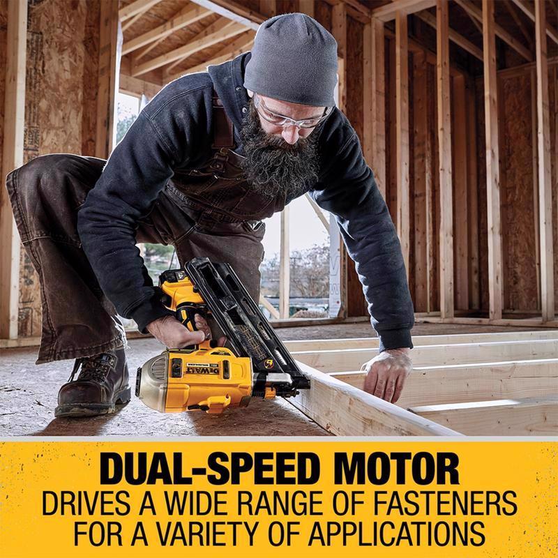 DEWALT DCN692M1 Nailer Kit, Battery Included, 20 V, 4 Ah, 55 Magazine, 30 deg Collation, Strip Collation, Nail Fastener