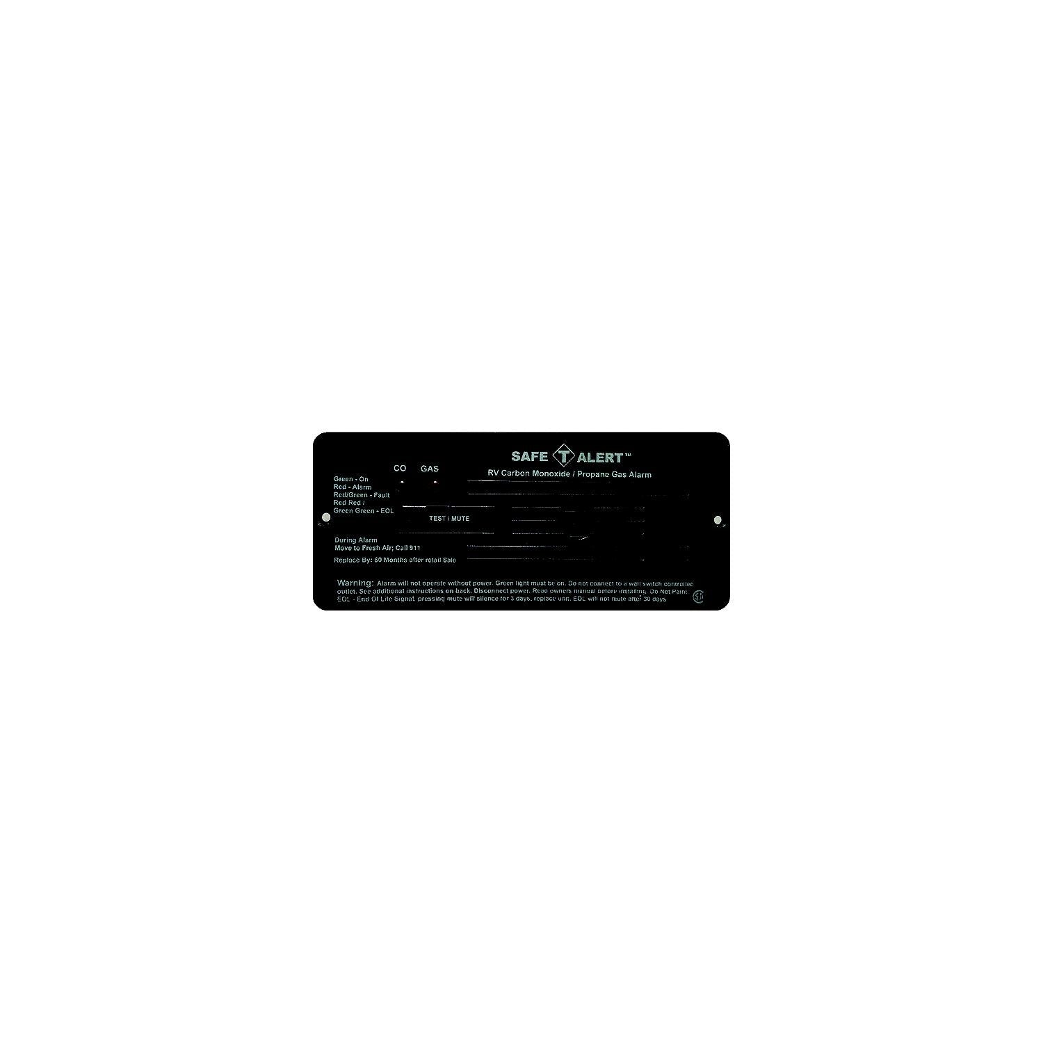 MTI Industries 35742BL 12V 35 Series Safe-T-Alert Flush Mount RV Dual Carbon Monoxide/Propane Alarm, Black