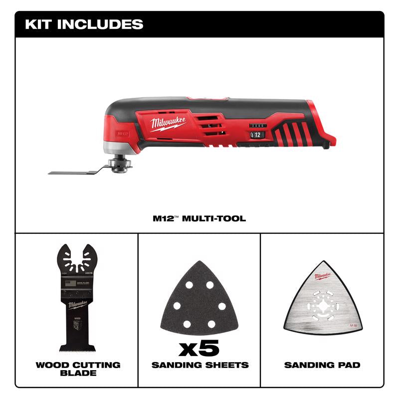 Milwaukee M12 Cordless Oscillating Multi-Tool Tool Only