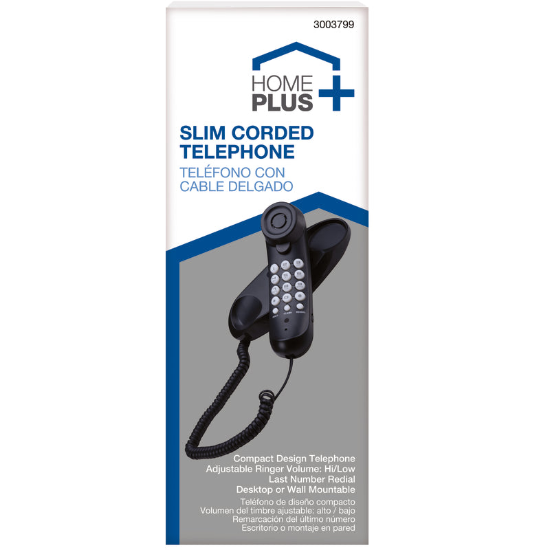 Home Plus 1 Handle Analog Telephone Black