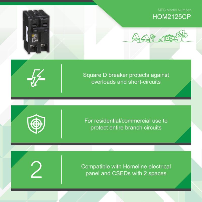 Square D 125 amps 2-Pole Circuit Breaker