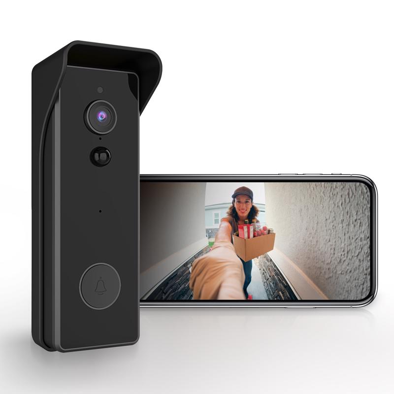 Feit Smart Home White Metal/Plastic Wireless Smart-Enabled Video Doorbell