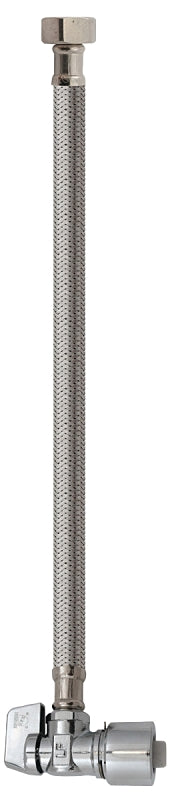 Keeney 2622PCPOLFL20K Quick Lock Valve, 5/8 in Connection, Compression, 125 psi, Stainless Steel Body, Water Media