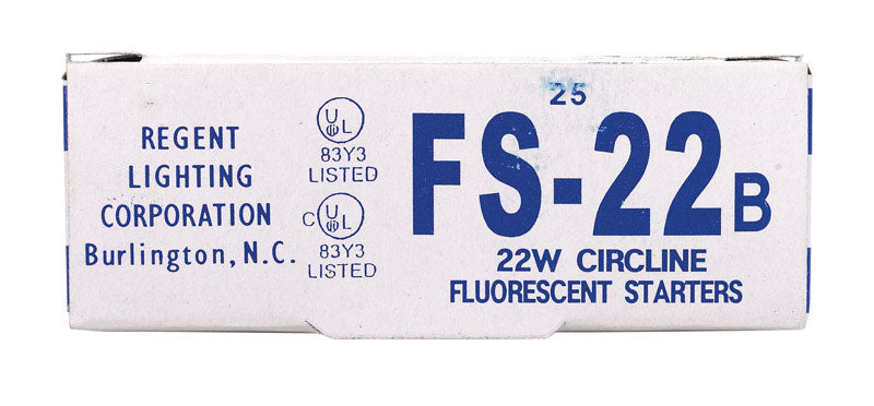 Satco 22 W Fluorescent Starter, Pack of 25