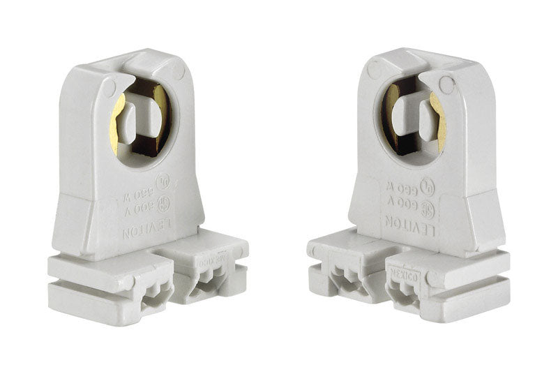 Leviton Thermoset Plastic Fluorescent Pedestal Base Lampholder 1 pk