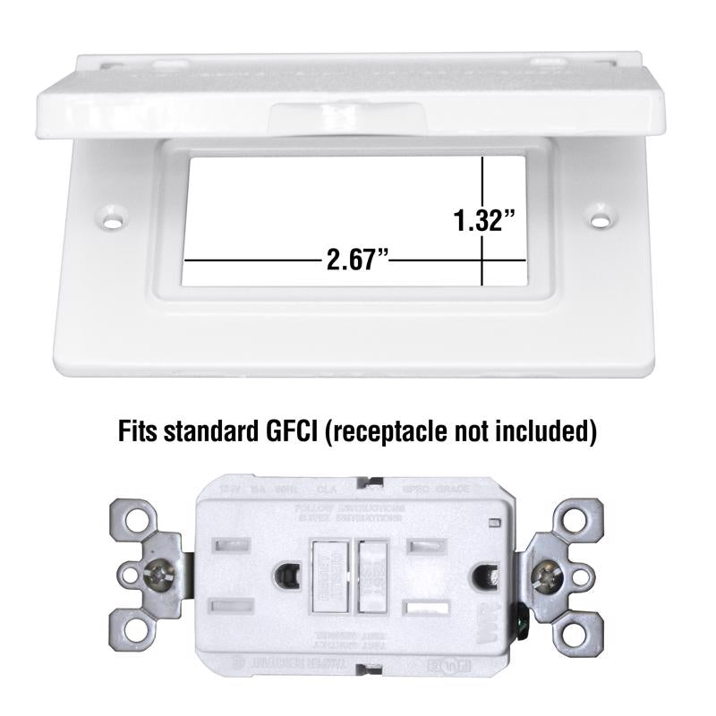 Sigma Engineered Solutions Rectangle Die-Cast Metal 1 gang 2.83 in. H X 4.57 in. W Horizontal GFCI C