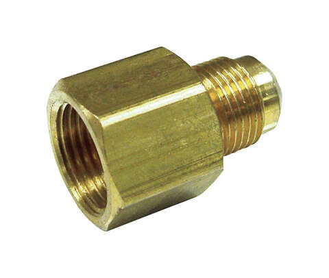 JMF Company 1/2 in. Female Flare X 3/8 in. D Male Flare Brass Reducing Adapter, Pack of 5