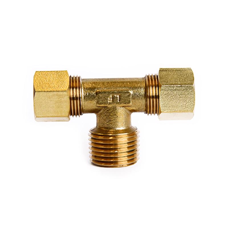 ATC 1/2 in. Compression X 1/2 in. D Male Brass Branch Tee, Pack of 5