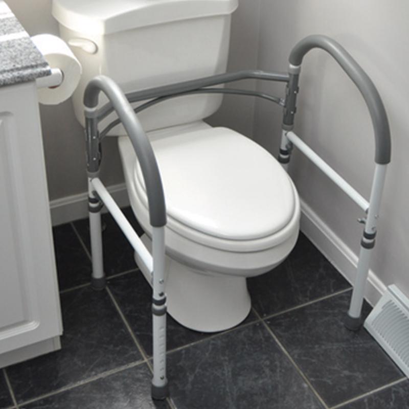 Carex Health Brands White Toilet Safety Bar Aluminum 33 in. H X 23.25 in. L