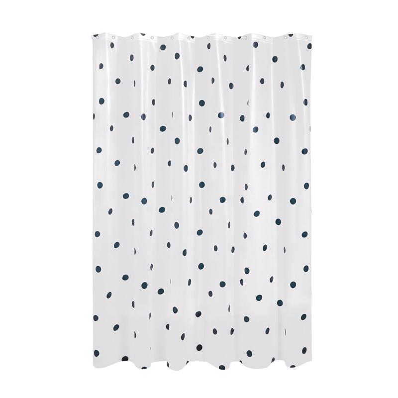 iDesign 72 in. H X 72 in. W White Frost Shower Curtain PEVA, Pack of 2