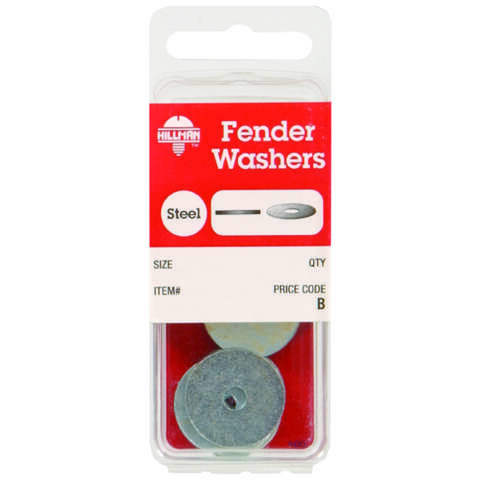 HILLMAN Zinc-Plated Steel No. 8 mm Fender Washer 6 pk, Pack of 10