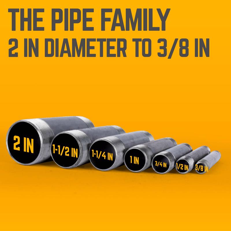 STZ Industries 2 in. MIP each X 2 in. D MIP Black Steel 3 in. L Nipple