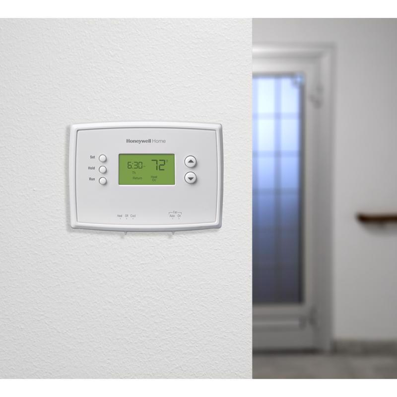 Honeywell Home Heating and Cooling Push Buttons Programmable Thermostat