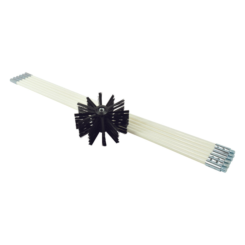 Deflect-O 4 in. D Black/White Aluminum Duct Cleaning Kit