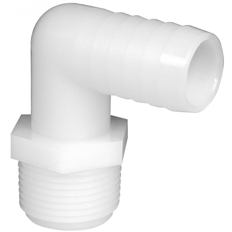 Green Leaf 1/4 in. MPT X 3/8 in. D Barb Nylon Elbow 1 pk, Pack of 5