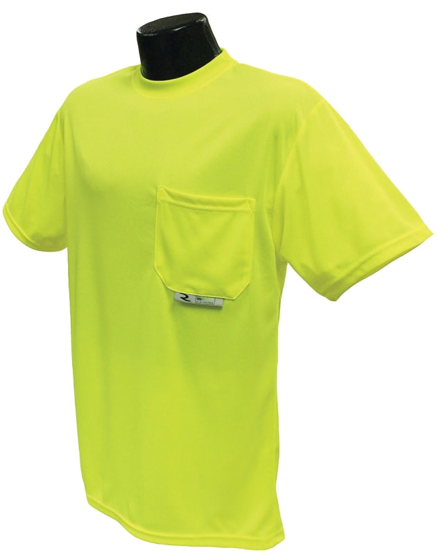 Radians ST11-NPGS-M Safety T-Shirt, M, Polyester, Green, Short Sleeve