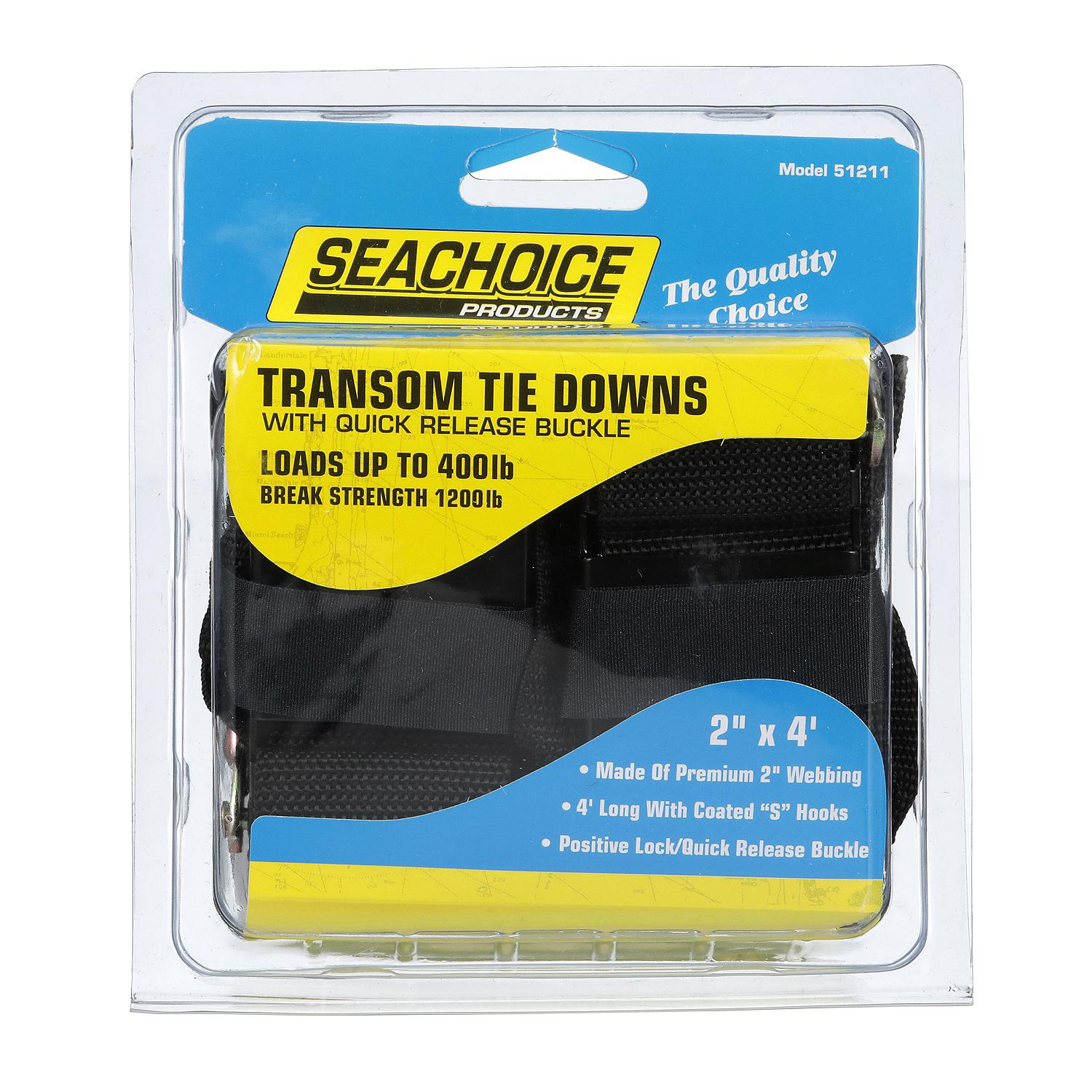 Seachoice Premium Transom Tie Down Straps 2" x 48"  (Sold as Pair)