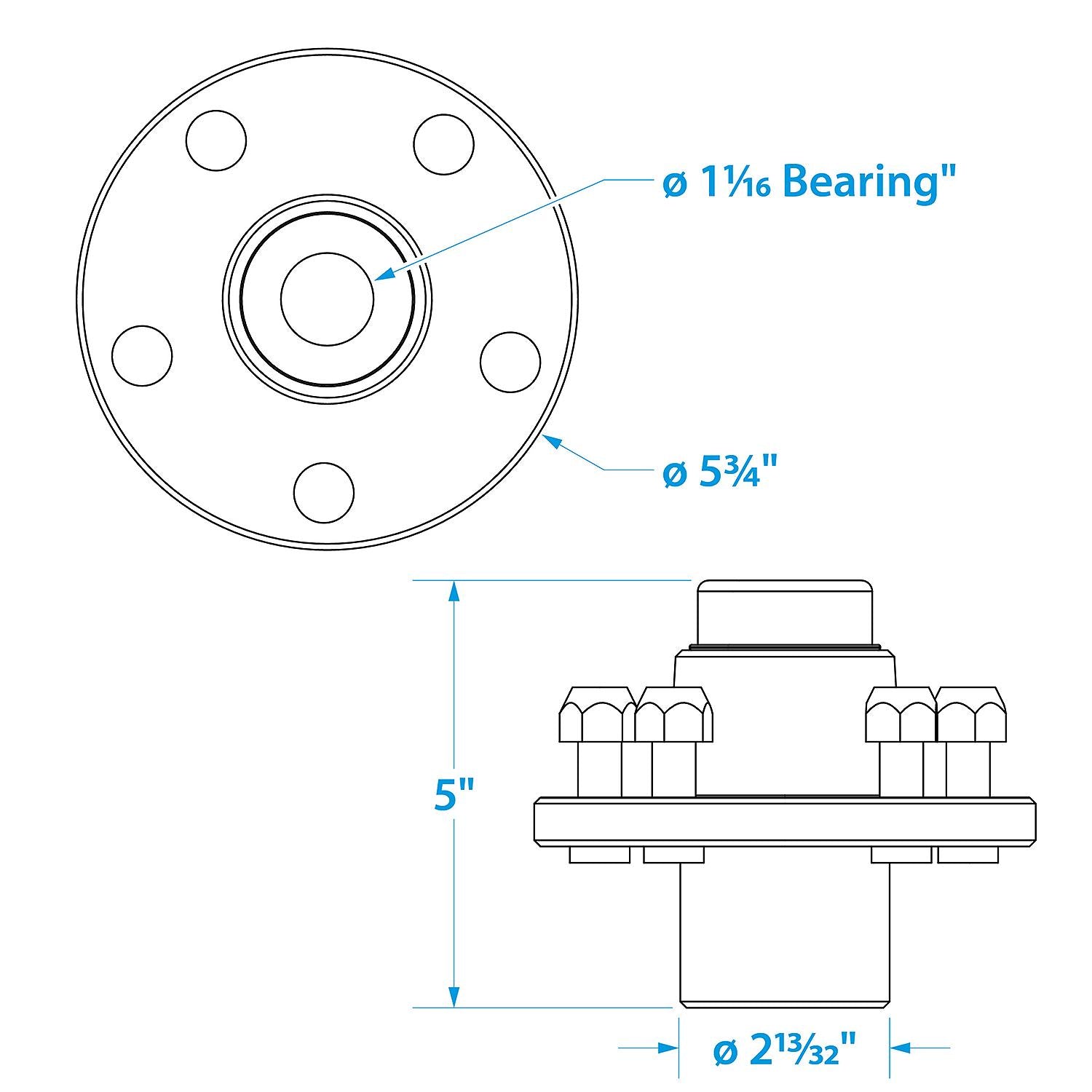 Seachoice 53161 Painted Trailer Wheel Hub