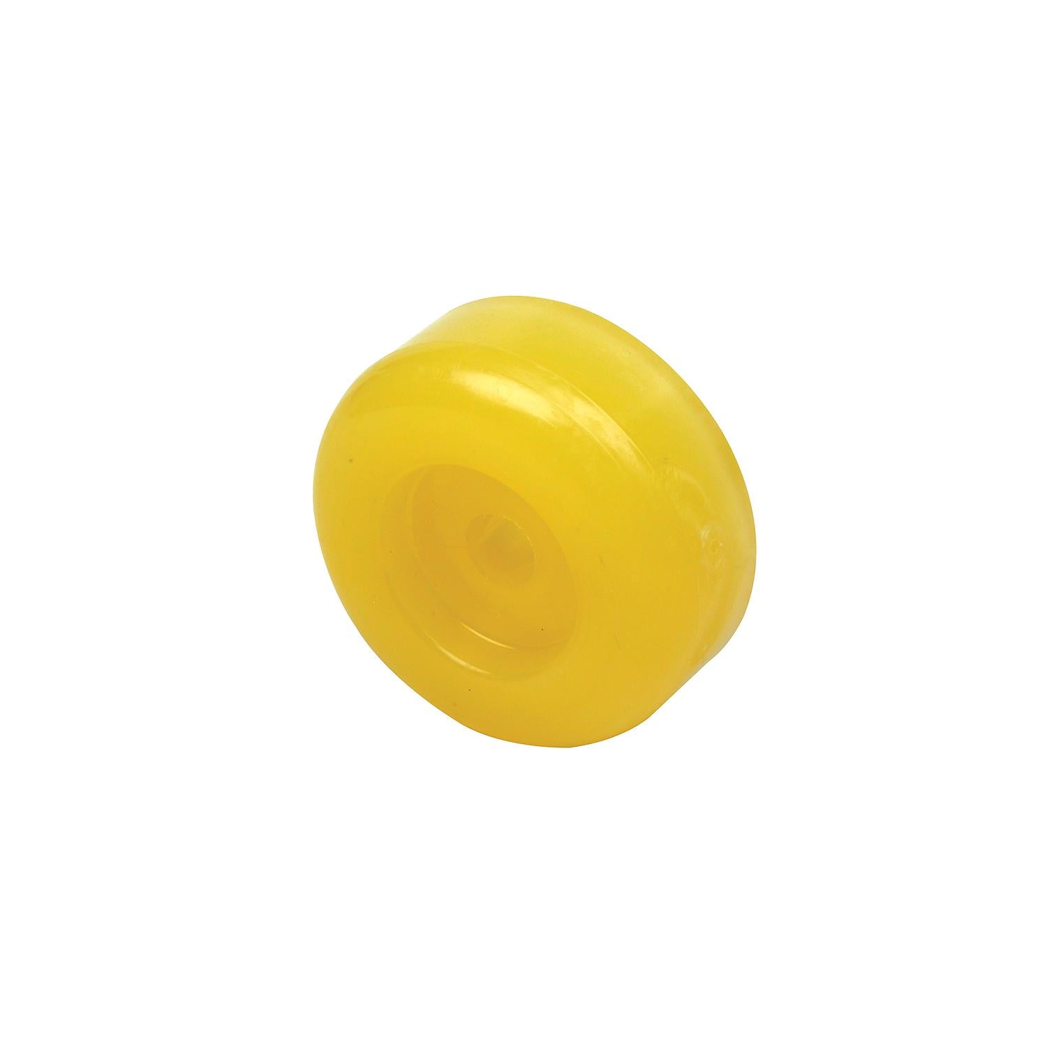 Seachoice Non-Marking TP Yellow Rubber Roller End Cap 3-1/2" With 1-1/4" ID Hole