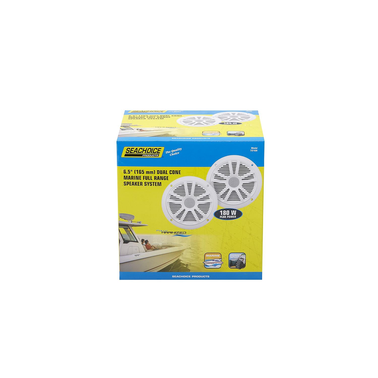 Seachoice 72109 6-1/2" 2-Way Full Range Dual Cone Speakers