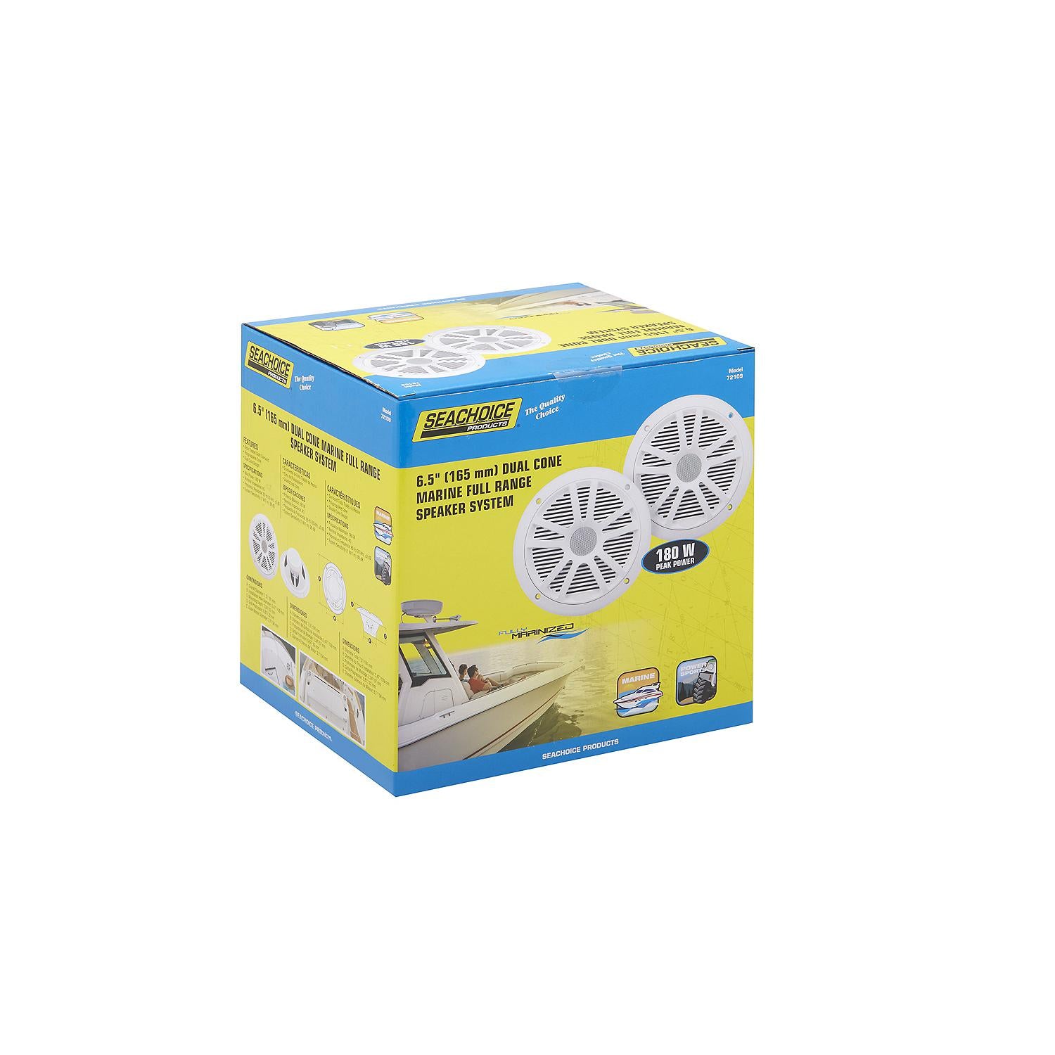 Seachoice 72109 6-1/2" 2-Way Full Range Dual Cone Speakers