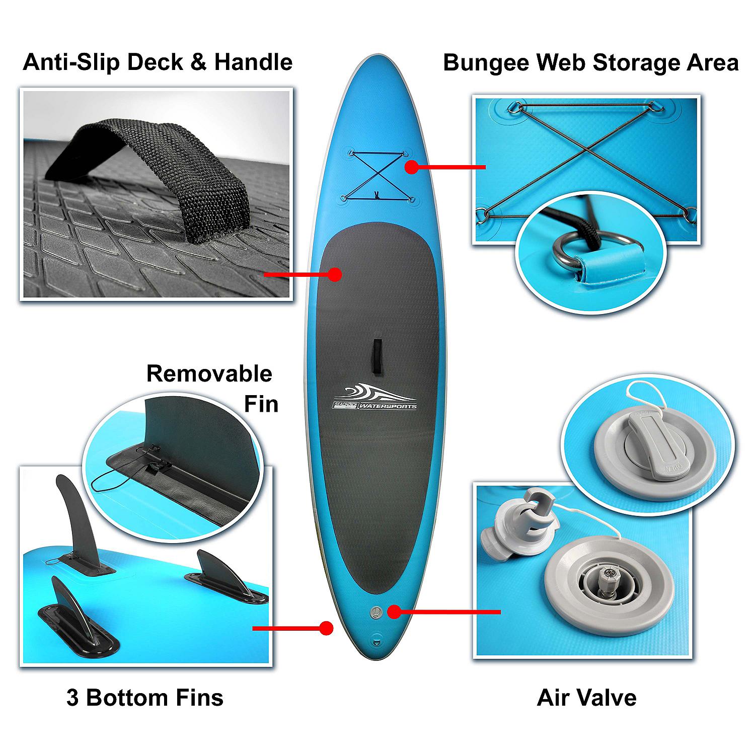 Seachoice 86941 10'6" Inflatable Stand-Up Paddle Board KitAqua Blue