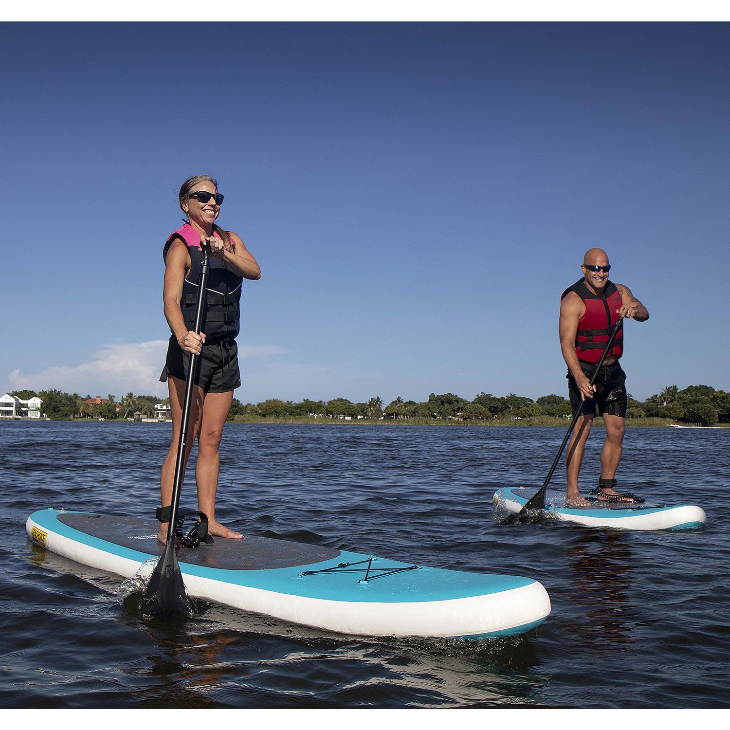 Seachoice 86941 10'6" Inflatable Stand-Up Paddle Board KitAqua Blue