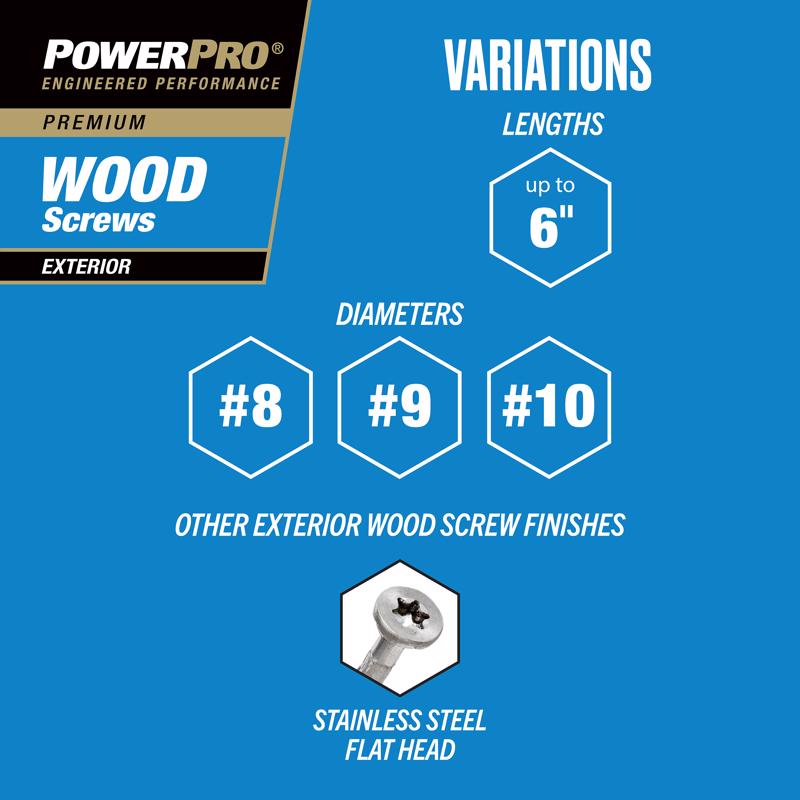 HILLMAN Power Pro No. 10 in. X 5 in. L Bronze Star Flat Head Premium Deck Screws 17 lb 750 pk