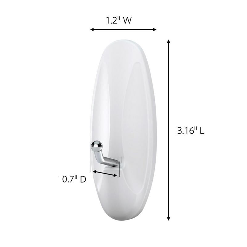 3M Command Medium Plastic Hook 3.16 in. L 7 pk