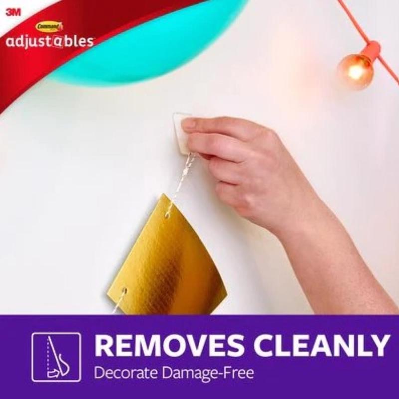 3M Command Adjustables Small Brushed Clear Plastic 6.75 in. L Clip 0.5 lb 14 pk