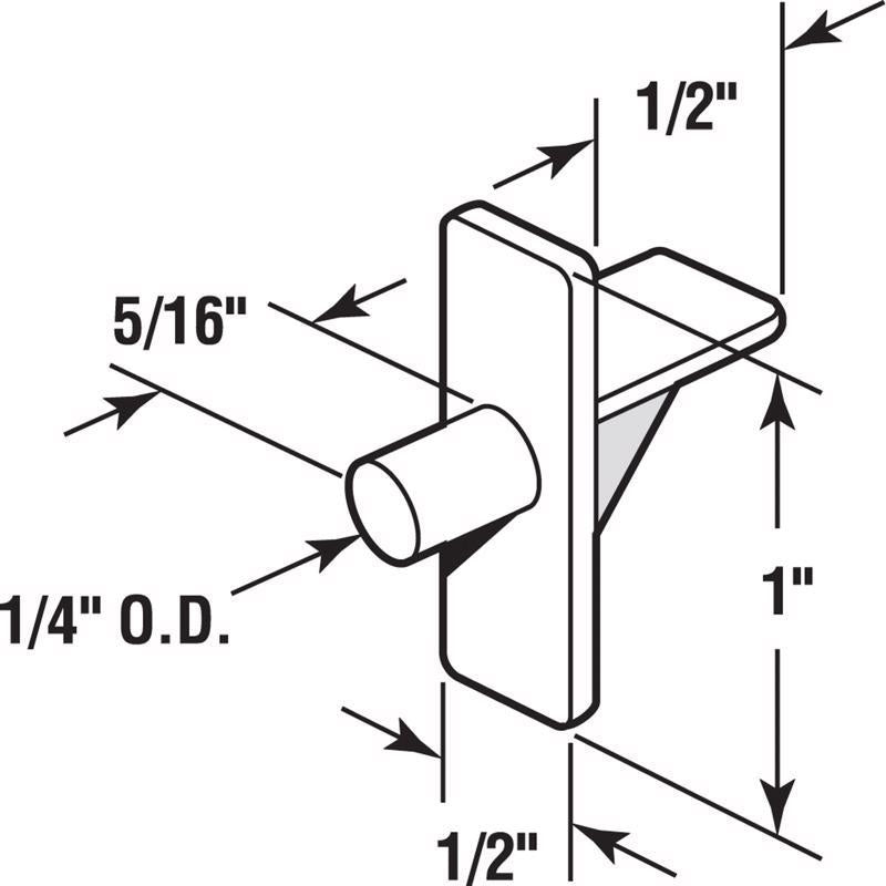 Richelieu Onward Brown Plastic Shelf Support Peg 1 in. L 30 lb, Pack of 5