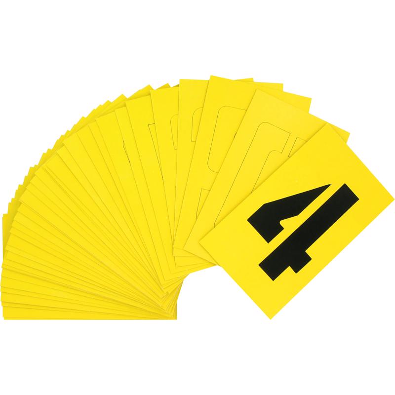HILLMAN 4 in. Card Stock Letter and Number 4 Inch Stencil Set 36 pk