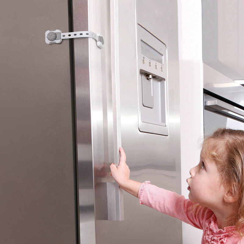 Dreambaby Twist 'N Lock Gray/White Plastic Adhesive Multi-Use Latch 2 pk