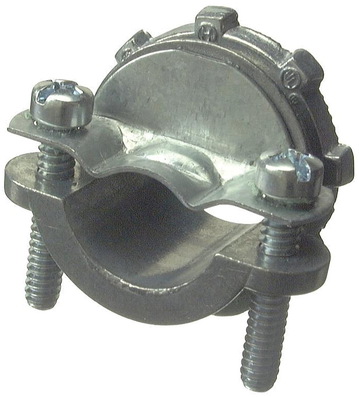 Halex 20511 Clamp Connector, 3/8 in, 1-3/16 in L, Zinc, 5/BAG