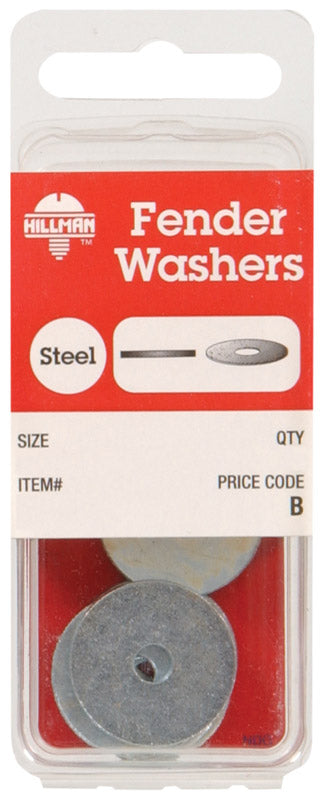 HILLMAN Zinc-Plated Steel No. 8 mm Fender Washer 6 pk, Pack of 10